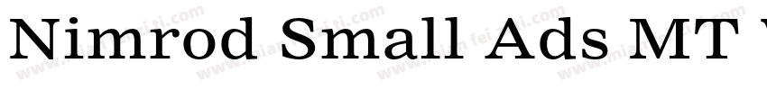 Nimrod Small Ads MT W00 Ext字体转换